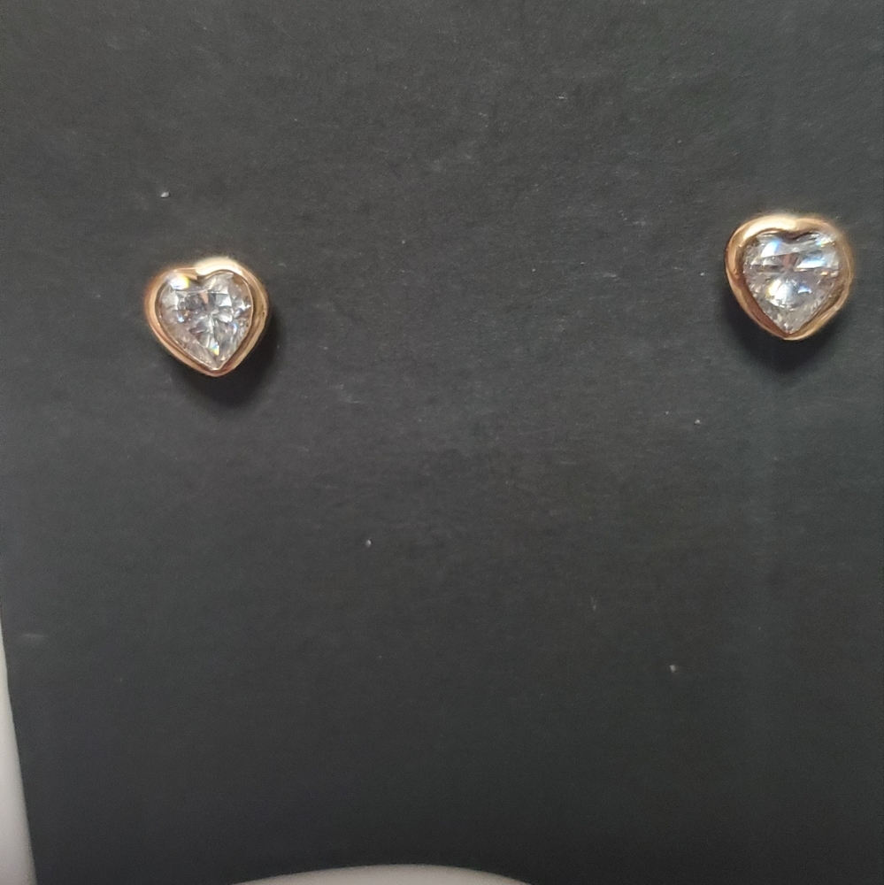 Pandora Heart CZ stud earrings